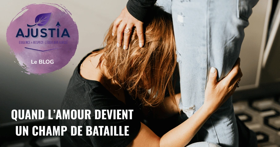 Une femme au regard baissé est sous l'emprise d'un homme